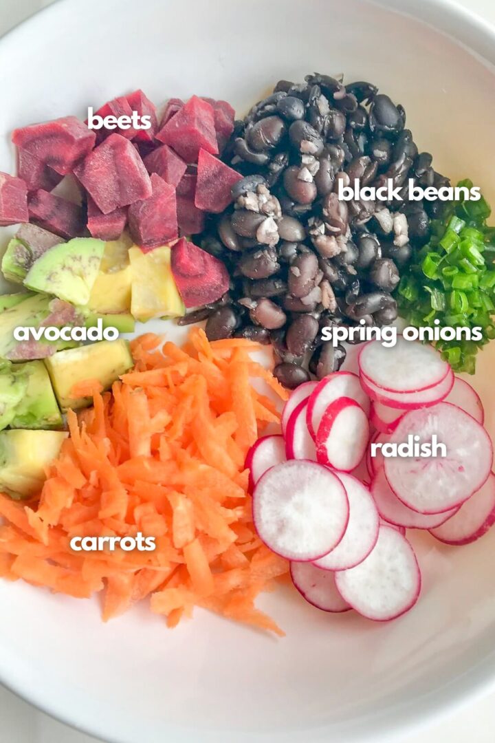 Ingredients for couscous salad