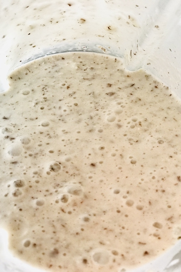 Blended tigernuts and coconut milk