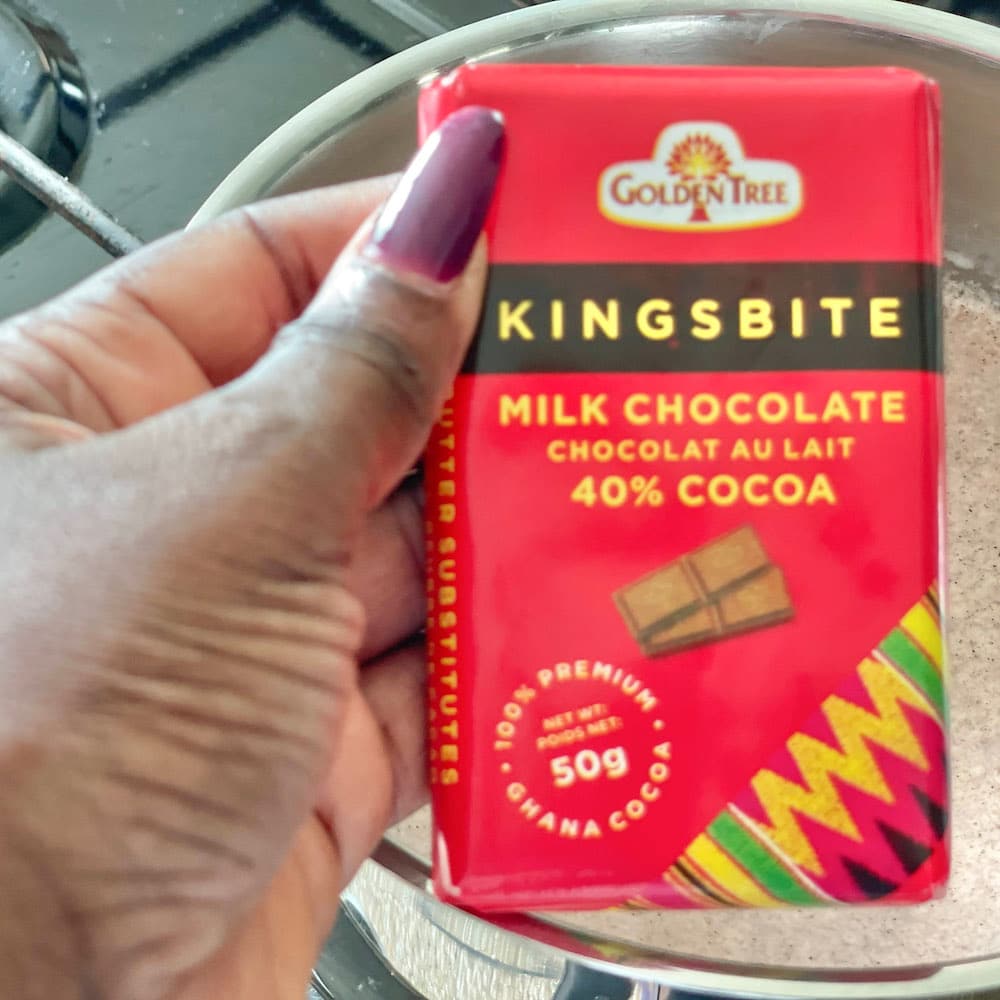 A bar of Golden Tree Kingsbite chocolate