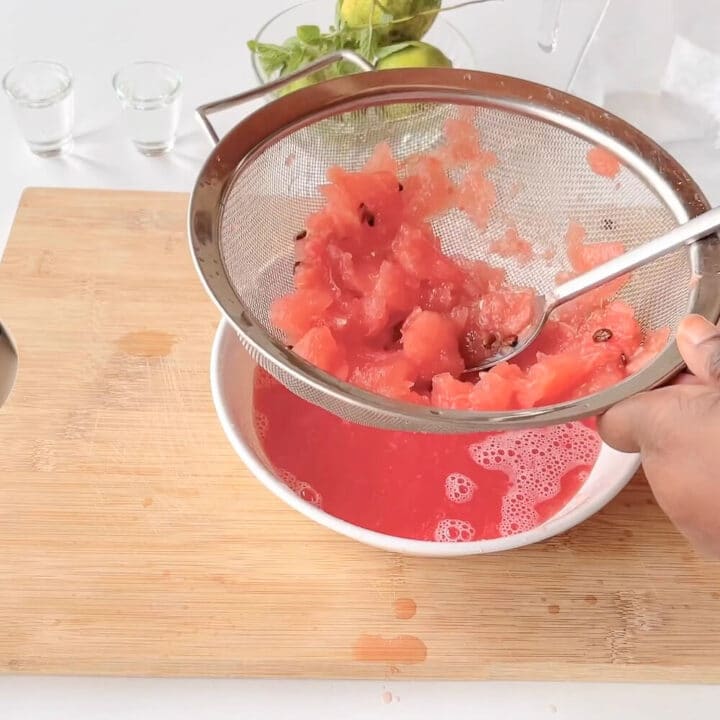 Watermelon in a sieve