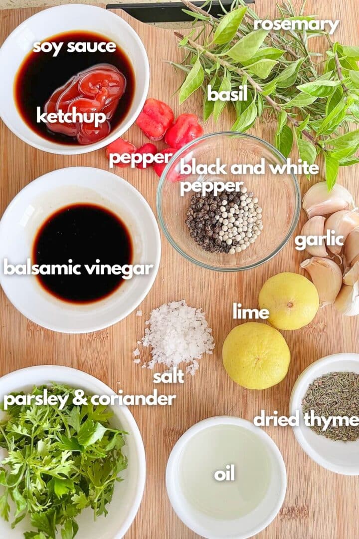 Ingredients for oven chicken drumsticks.