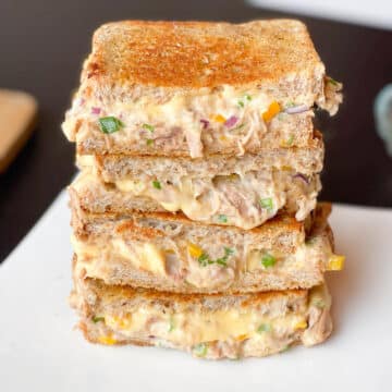 A stack of tuna melts.